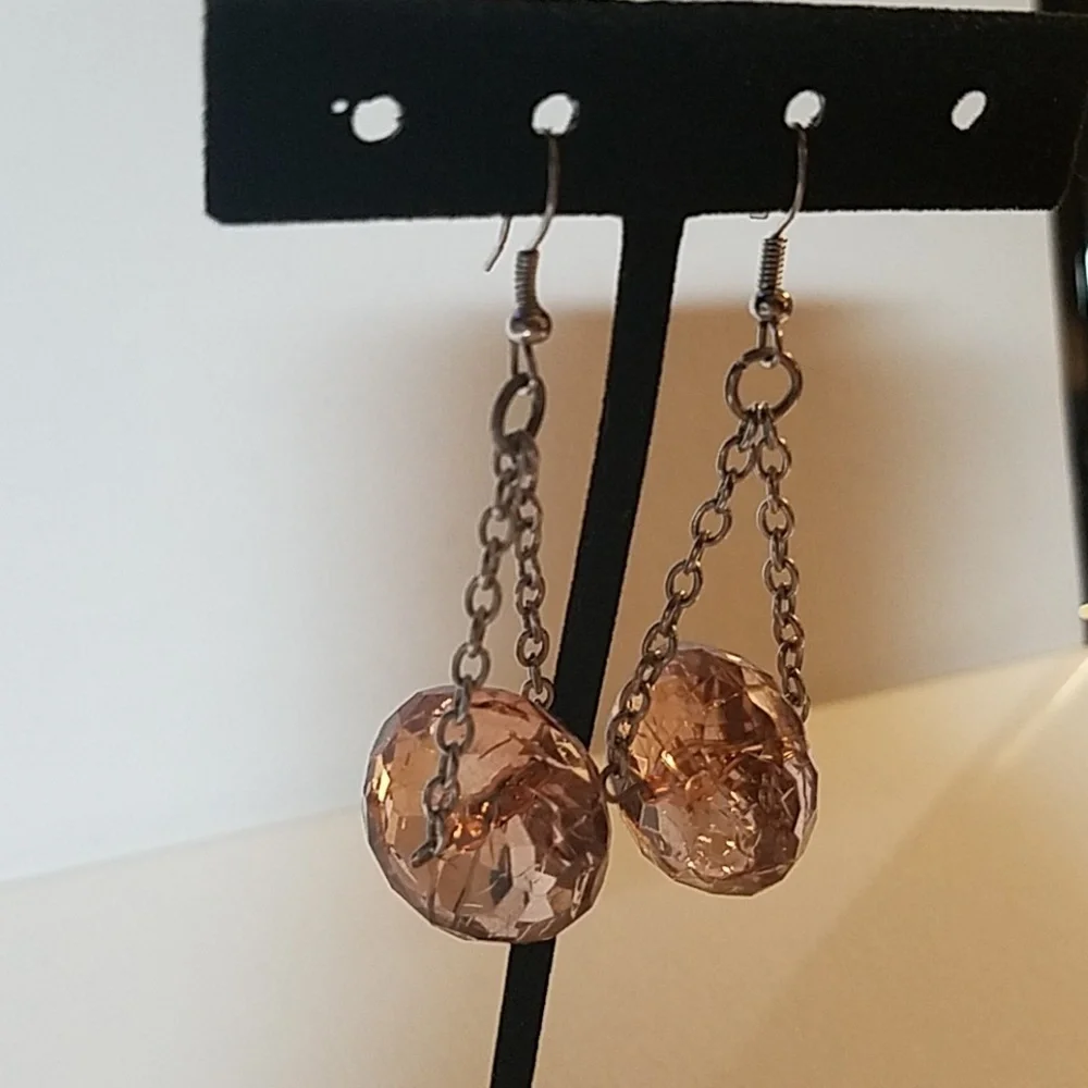 Large Pinkish Brown Stone Chained 1.5